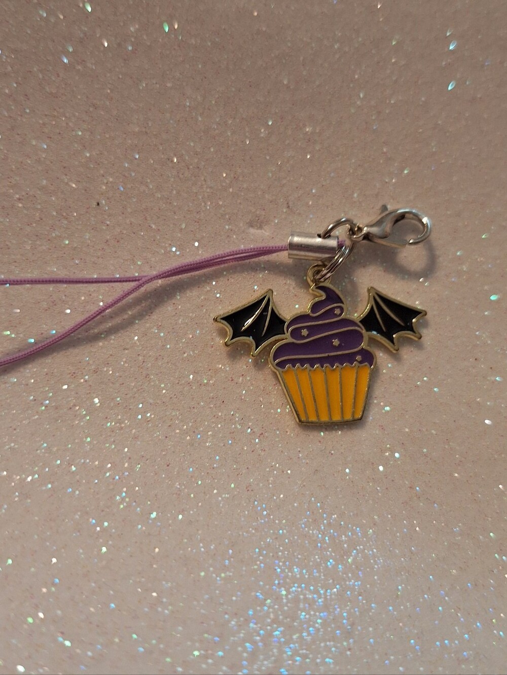 Cupcake Bat Charm Zipper Pull New